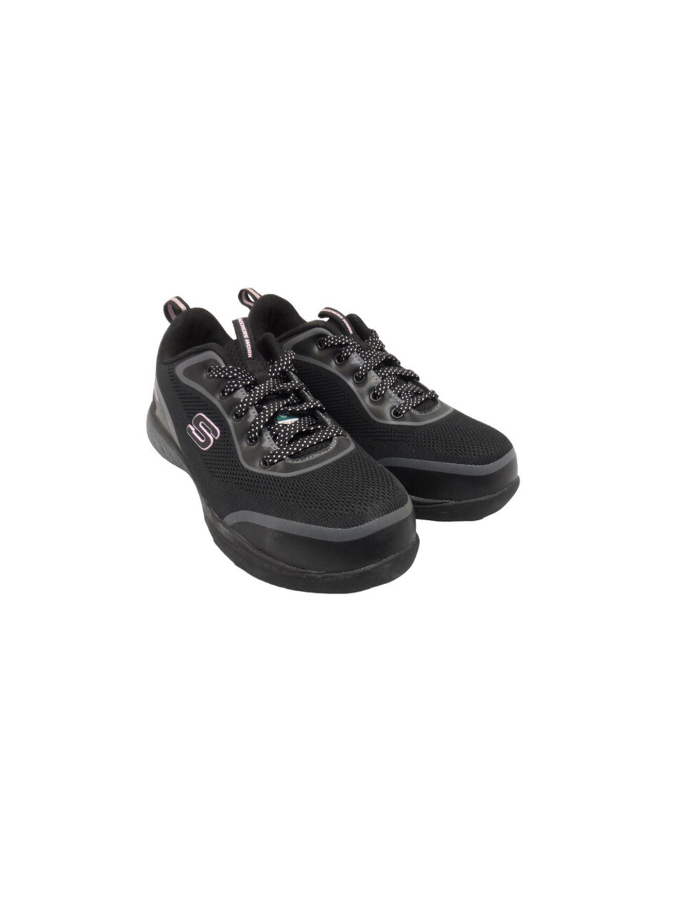 Skechers Women's 99996550 Steel Toe Steel Plate Athletic Work Shoe Black/Pink 8M